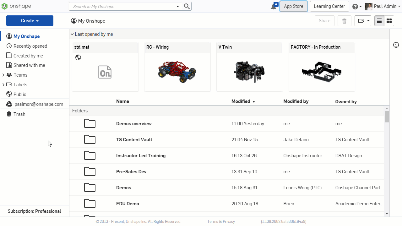 Import the edited library to Onshape Right-click on the new Material Library tab and select “Update”.