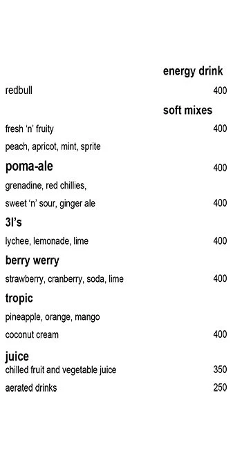 Mix@36 - The Westin menu 