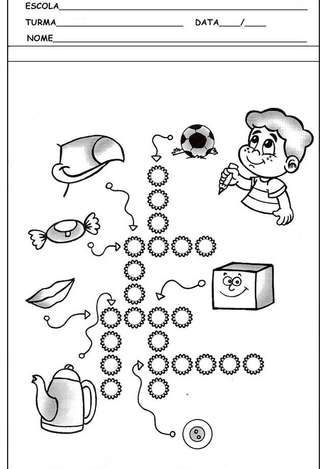 Palavras cruzadas para imprimir educação infantil