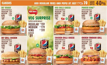 Burger King menu 