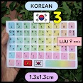 1.3Cm P3 - Korean Miếng Dán Bàn Phím Song Ngữ Tiếng Hàn Quốc Cầu Vồng Lấp Lánh Sticker Keyboard Máy Tính Laptop