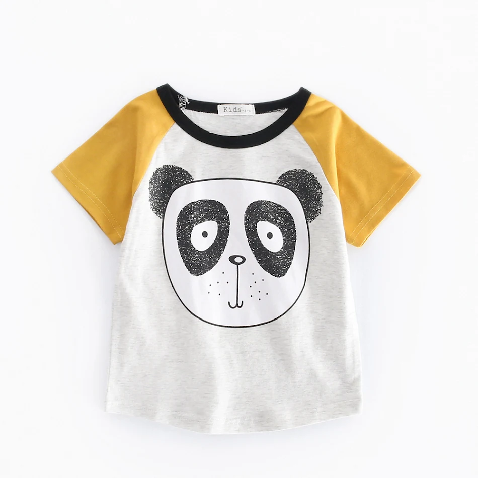 Ensemble Vêtements Garçon Été Dessin Animé Panda Coréen Mignon Tenue Enfant Noir et Blanc Short Confortable et Tendance