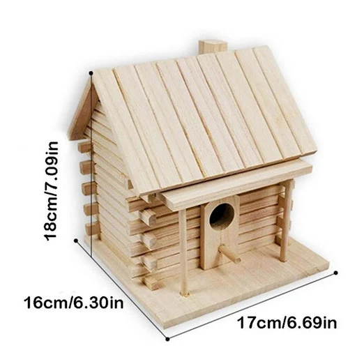Birds Breeding Box Parrot Cockatiels Swallows Outdoors Roof Wooden Bird House Hanging Decoration