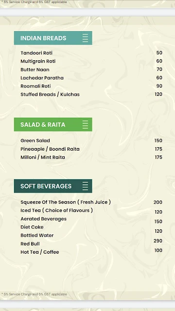 Naans & Noodles menu 