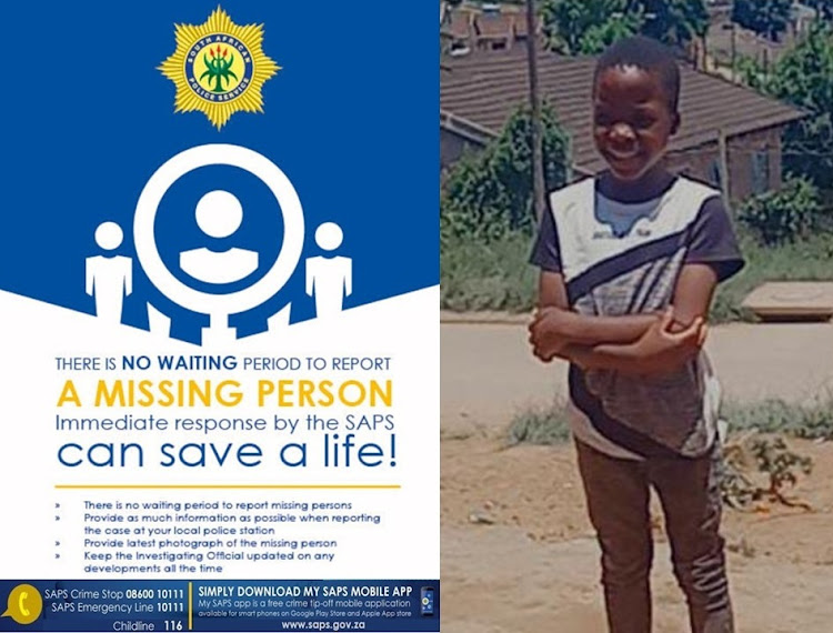 Sibusiso Mpangase was last seen going to buy cigarettes for a man in silver-grey car.