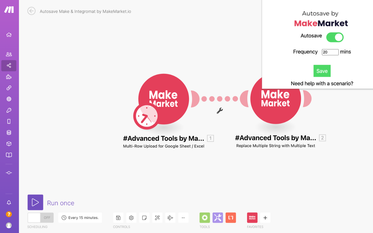 Autosave Make & Integromat by MakeMarket.io Preview image 1