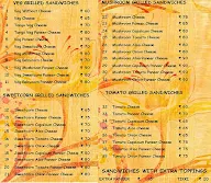 Tango Sandwich King menu 1