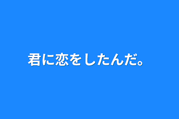 君に恋をしたんだ。