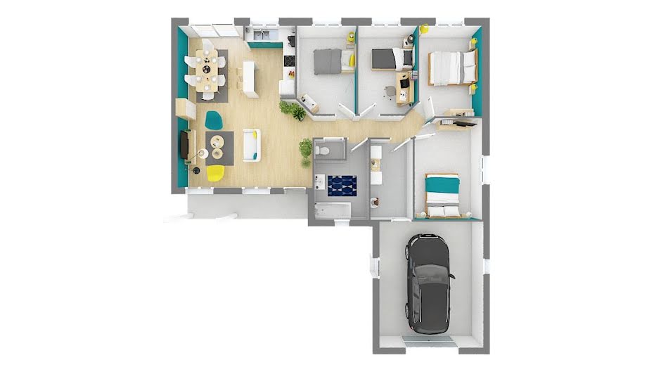 Vente maison neuve 4 pièces 89 m² à Rioz (70190), 212 360 €