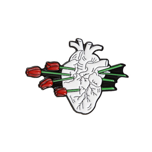 Title 9, Cartoon Creative Alloy Heart Series Brooch An a...