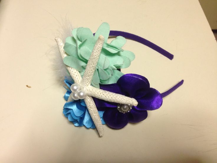 Little mermaid headband, made by me!!!