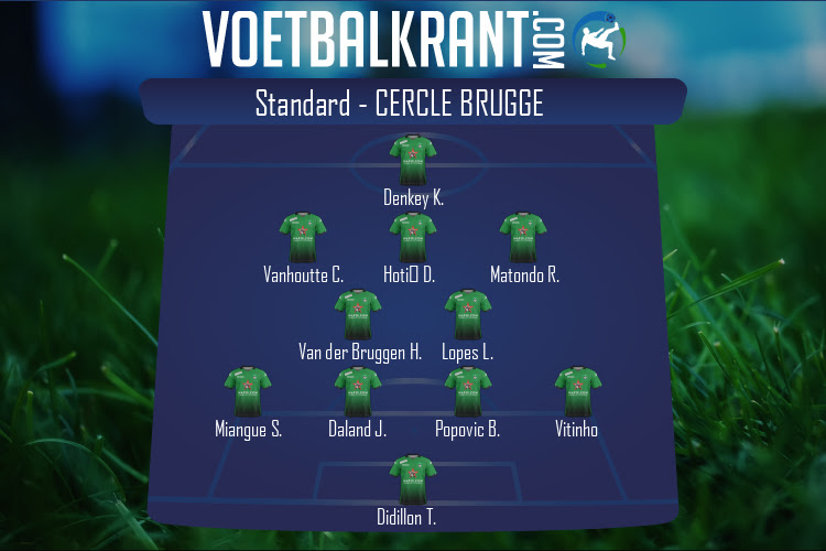 Opstelling Cercle Brugge | Standard - Cercle Brugge (05/02/2022)