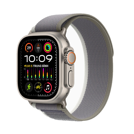 Đồng hồ Apple Watch Ultra 2 4G 49mm (Vỏ Titan Dây Vải Green/Grey Alpine - S/M) (MRF33VN/A)