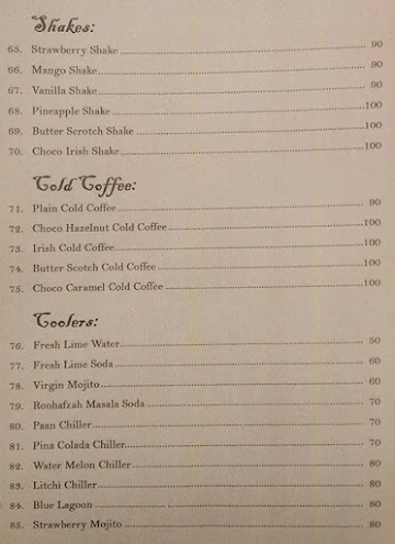 Bookss And Beanss Cafe menu 