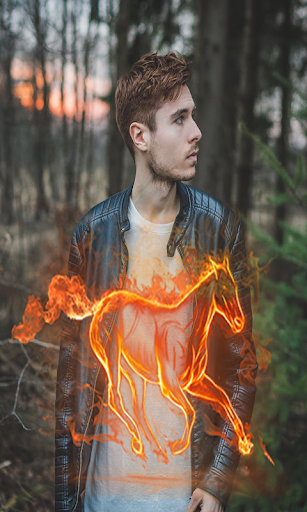 Fire Effect Photo Frame Editor Fire, Smoke Effect