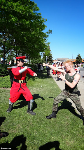 GUILE vs BISON - real life street fighter in Toronto, Canada 