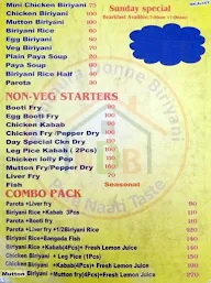 Nammura Donne Biriyani Naati Style menu 2