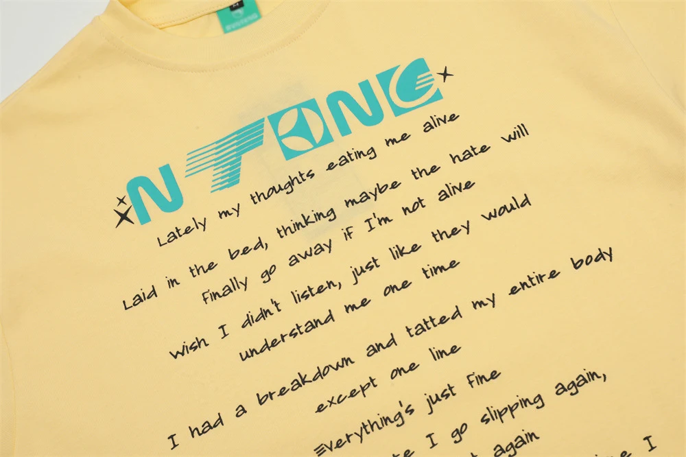 Title 5, Camiseta com letra T em inglês para homens, nic...