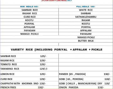 Bramin Cafe menu 