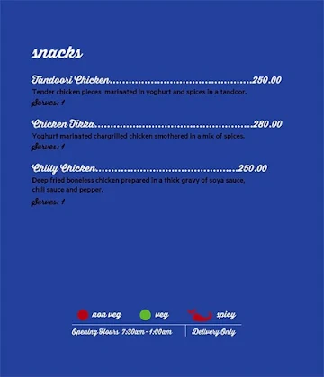 Swaadesi menu 