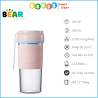 Máy Xay Sinh Tố Mini, Máy Xay Sinh Tố Cầm Tay Bear Llj - B03C1 Dùng Pin Sạc, Dung Tích 300 Ml Công Suất 200 W - Hàng Chính Hãng