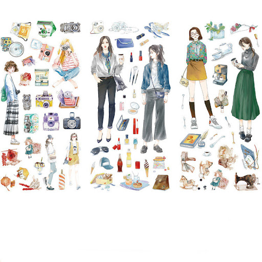 Title 11, Simple Creative Diary DIY Cute Girl Character L...