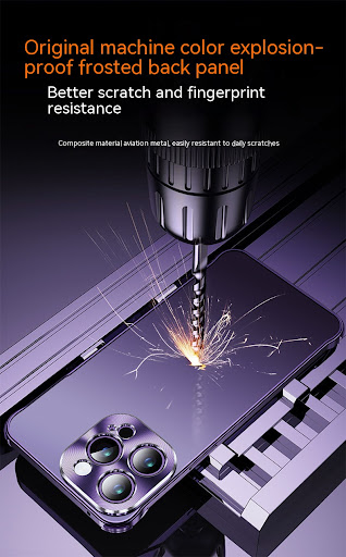 Title 6, Metal Frameless Phone Case Frosted Drop-resista...