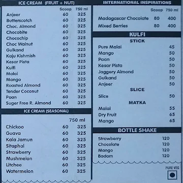 Cafe Chokolade menu 