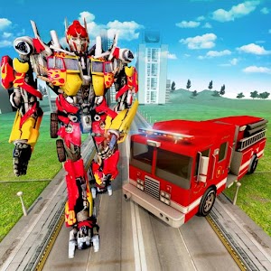 Download Robot Firefighter Truck Rescue City War For PC Windows and Mac