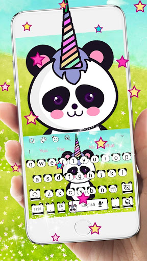 Cute Pandicorn Keyboard Theme Panda