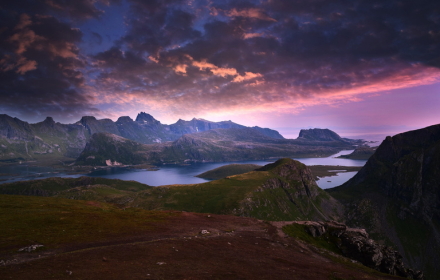 Mountains grow on the lake small promo image