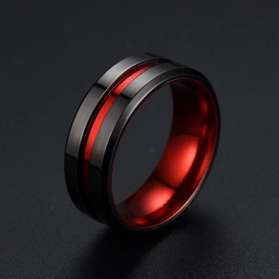 Zwarte heren domineerring stoer roestvrij staal opvallend design mannelijke sieraden elegant accessoire ideaal cadeau stijlvol en zelfverzekerd