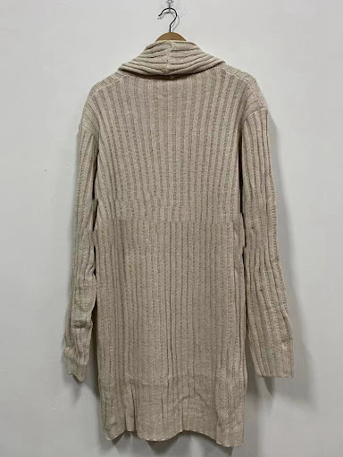 Title 5, Long Sleeve Padded Cardigan Lapel Long Sweater ...
