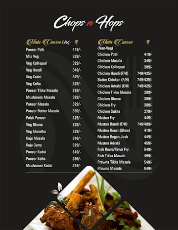 Chops N Hops menu 