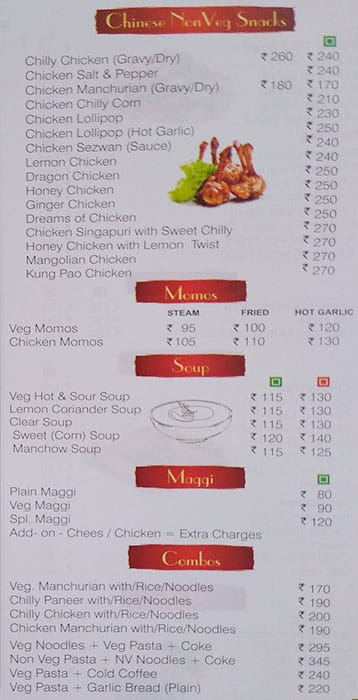 Chitra Cafe menu 