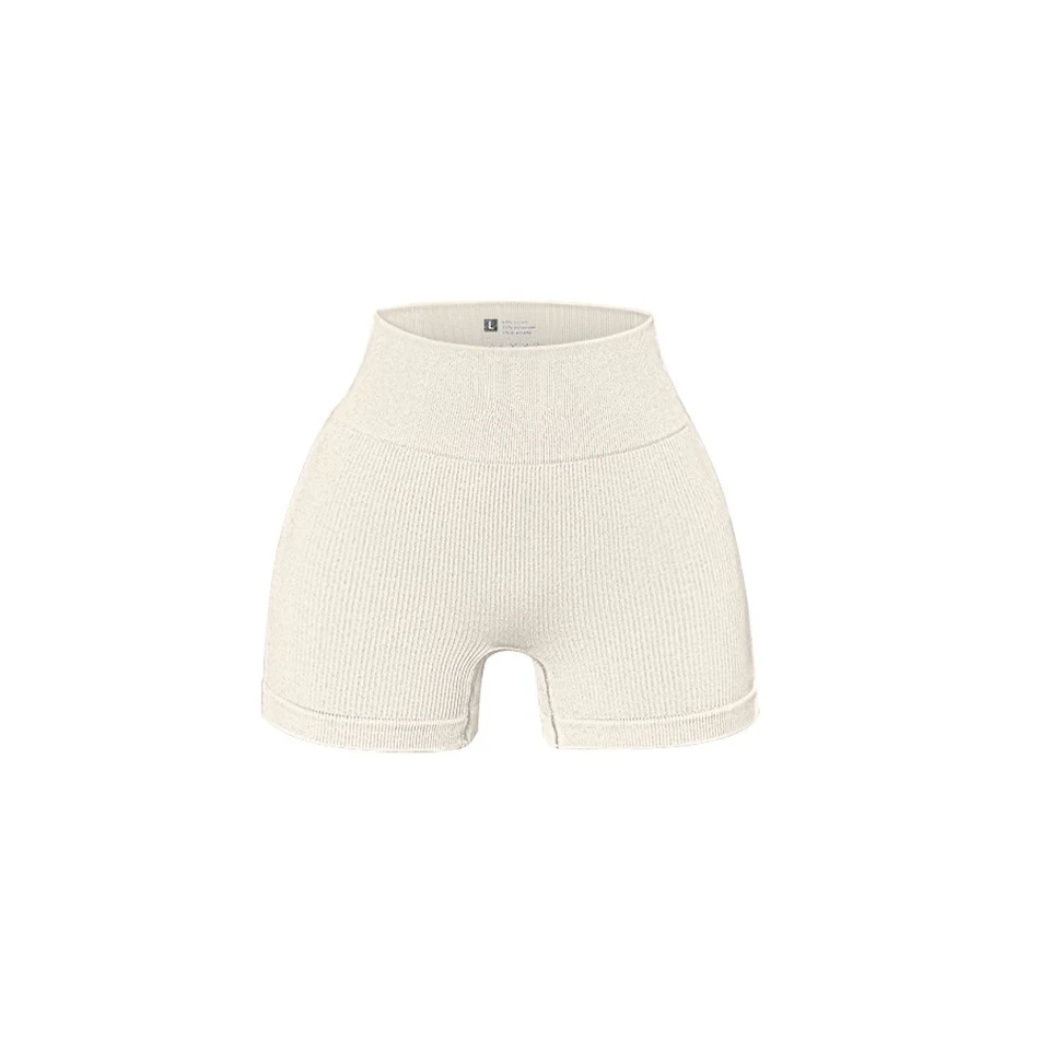 Shorts de yoga ajustados para mujer, cintura alta, efecto levanta glúteos, elásticos y ceñidos, perfectos para entrenamientos y comodidad.