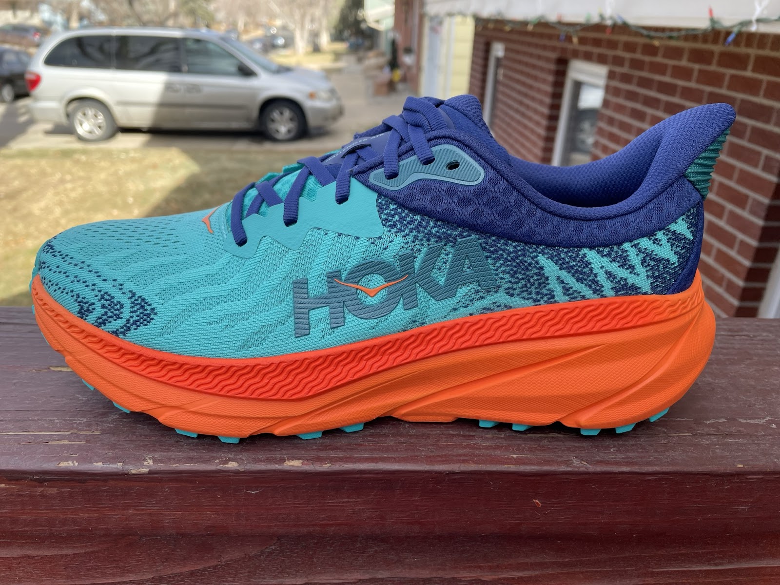 Hoka CHALLENGER ATR 7 Hombre CERAMIC/ORANGE — Tri For Fun