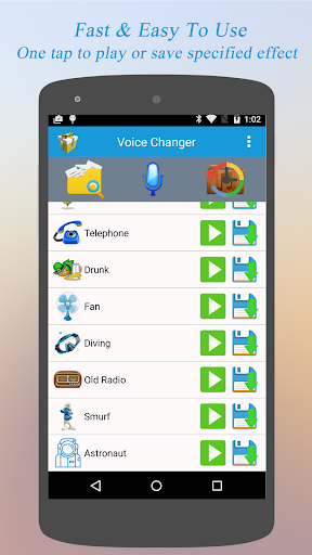 Screenshot Voice Changer