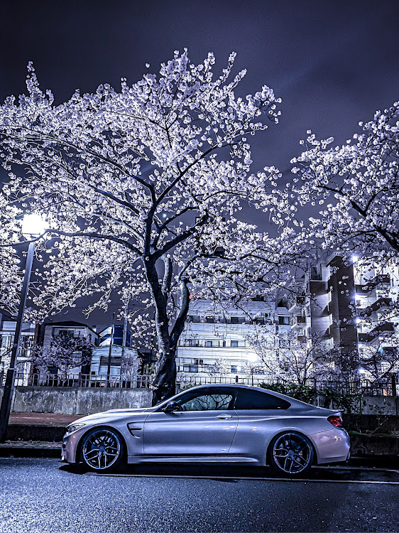 M4 クーペのよなよな寄り道・夜桜・桜満開・iPhoneクオリティに関するカスタム事例の投稿画像2枚目