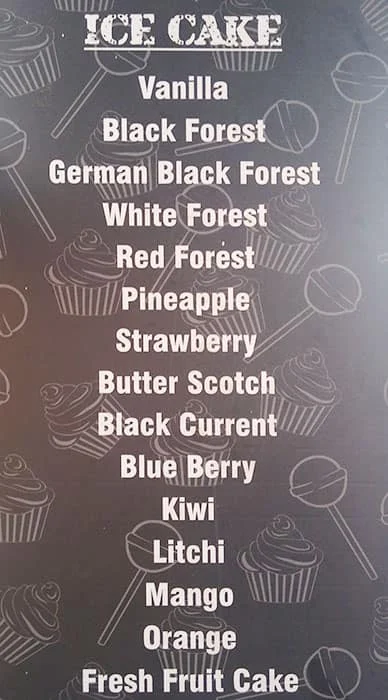 Bakewalk menu 