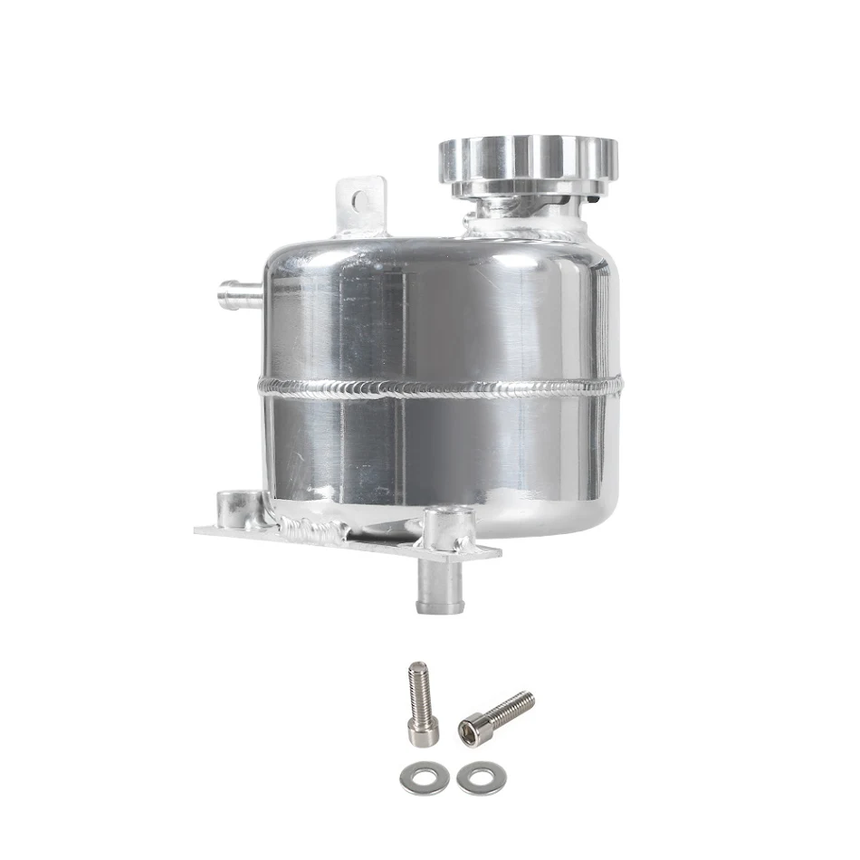 Polished Aluminum Alloy Flush Mount Coolant Tank Kettle for Car Modification, improved cooling performance, durable, and
