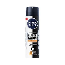 Xịt Ngăn Mùi NIVEA MEN Black &White - 48H Ngăn Mồ Hôi - Ngăn Vệt Ố Vàng (150 ml)