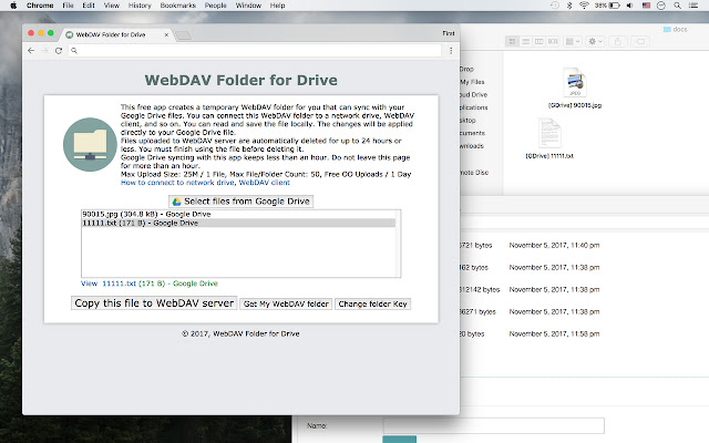 WebDAV Folder for Drive chrome extension