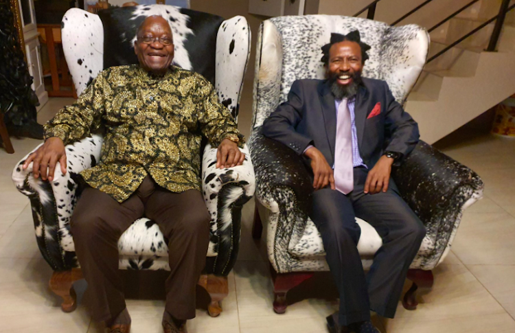 Former president Jacob Zuma welcomed AbaThembu King Buyelekhaya Dalindyebo to his homestead in Nkandla.