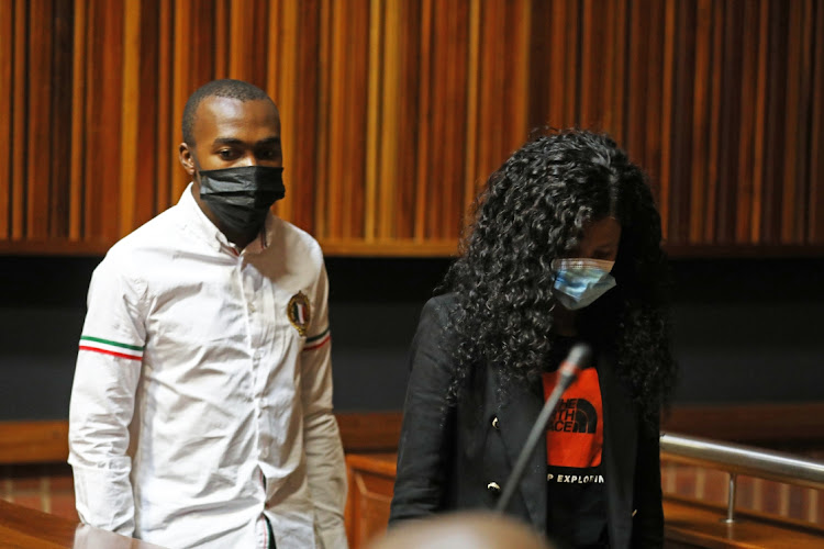 Xolela Masebeni, a specialist engineer, was alleged to have fraudulently transferred about R103m into six accounts. In this file photo, he was in the dock with his wife Athembile Mpani.