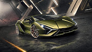 The 2020 Lamborghini Sián features V12 hybrid power.