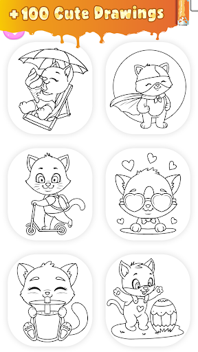 Screenshot Cute Kitty Coloring Glitter