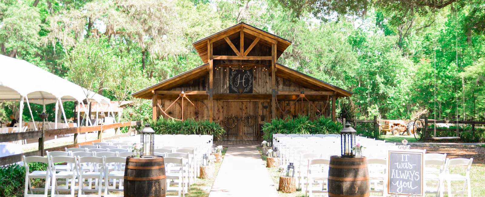 Tucker's Farmhouse Wedding Ceremony - Jacksonville Wedding Venues Guide