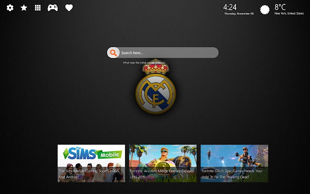 Real Madrid CF HD New Tab Themes