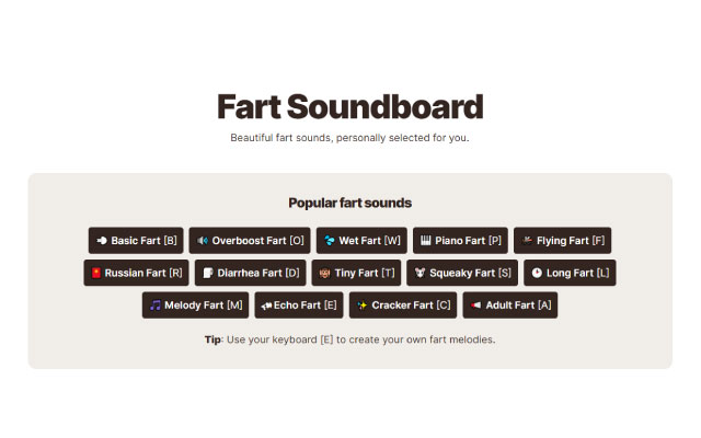 Fartsound.com - Fart Soundboard chrome extension